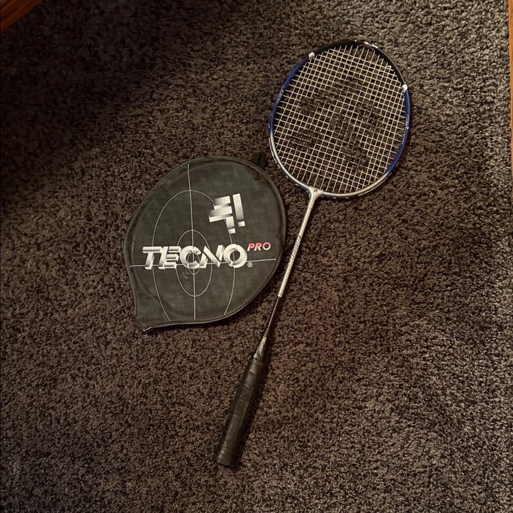 Techno Pro Black and Blue Badminton Racket